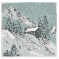 SET 20 SERVIETTES 3 PLIS 33X33CM COTTAGE DE MONTAGNE