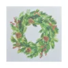 SET 20 SERVIETTES 3 PLIS 33X33CM COURONNE AQUARELLE