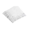 SET 20 SERVIETTES 3 PLIS 33X33CM ETOILE ARGENT