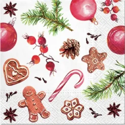 SET 20 SERVIETTES 3 PLIS 33X33CM FRIANDISES