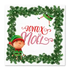 SET 20 SERVIETTES 3 PLIS 33X33CM LUTIN FARCEUR
