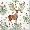 SET 20 SERVIETTES 3 PLIS 33X33CM MAJESTIC DEER