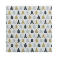 SET 20 SERVIETTES 3 PLIS 33X33CM MOTIF SAPINS FESTIFS