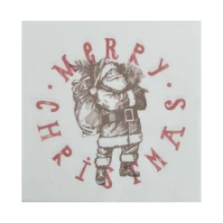 SET 20 SERVIETTES 3 PLIS 33X33CM PERE NOEL VINTAGE