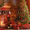 SET 20 SERVIETTES 3 PLIS 33X33CM SAPIN AU COIN DU FEU