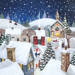 SET 20 SERVIETTES 3 PLIS 33X33CM VILLAGE ENNEIGE