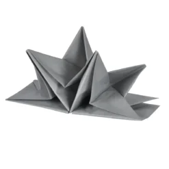 SET 12 SERVIETTES PRE PLIEES 40X60CM GRIS