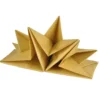 SET 12 SERVIETTES PRE PLIEES 40X60CM OR