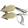SET 2 SOURIS 14CM ECRU