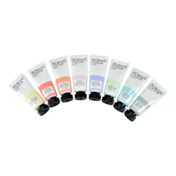 SET 8 TUBES DE PEINTURE ACRYLIQUE 22ML LES PASTELS