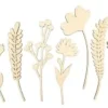 SILHOUETTES FLEURS BOIS 21CM X7 PIECES