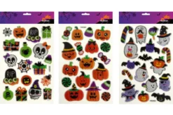 STICKER GLITTER HALLOWEEN DIVERS POUR FENETRE 15.5X10.5CM