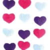 STICKER COEUR EN MOUMOUTE 1.8 X 1.5 CM X 24 PCS