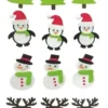 STICKER MOUSSE PERSONNAGES DE NOEL 3.5CM A 5.1CM X12 PIECES