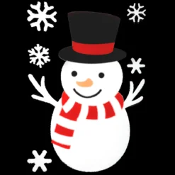 STICKER PERE NOEL BONHOMME DE NEIGE 29X40CM