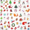 STICKERS 3D CAOUTCHOUC NOEL X64 PIECES