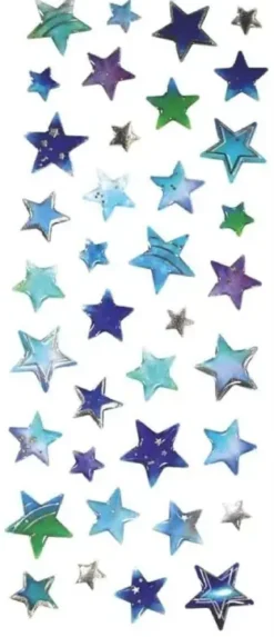 STICKERS EPOXY ETOILES BLEUES EFFET GALACTIQUE