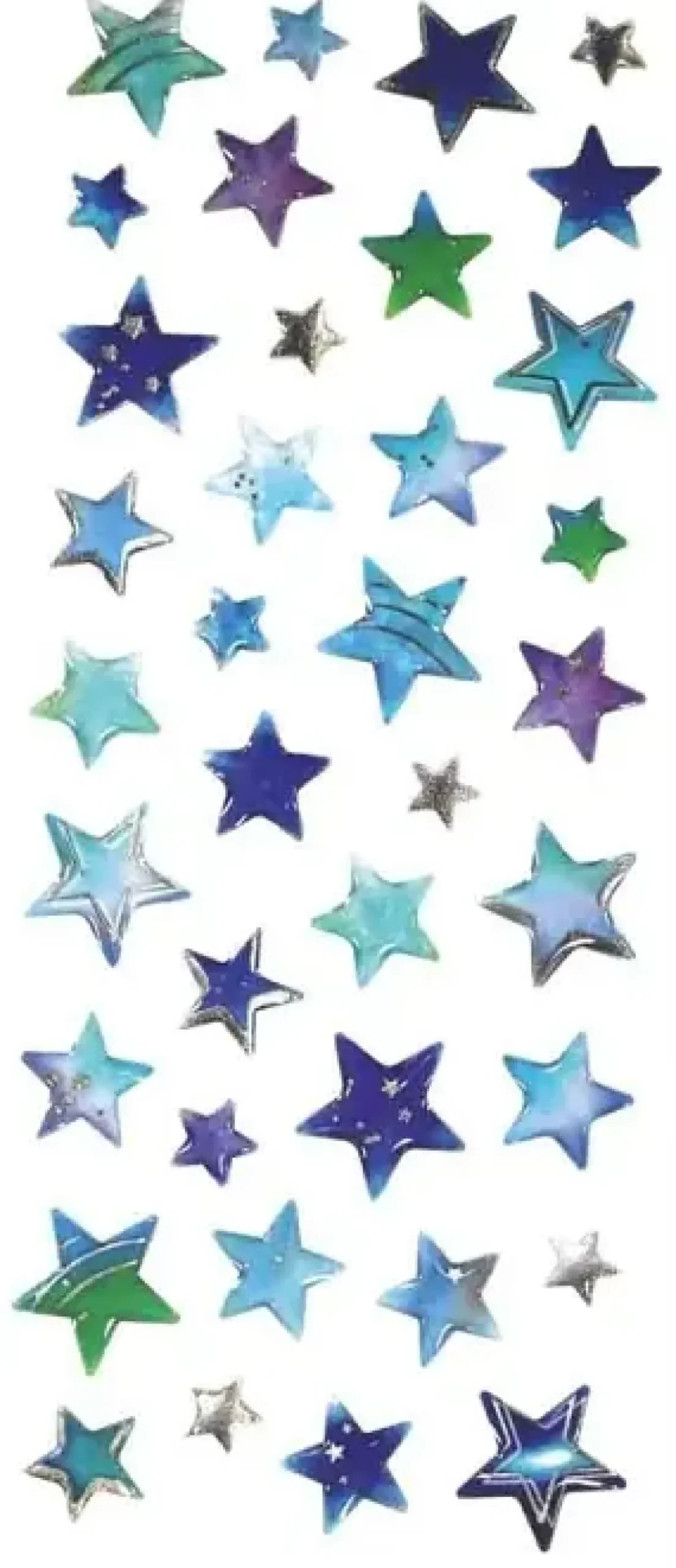 STICKERS EPOXY ETOILES BLEUES EFFET GALACTIQUE