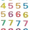 STICKERS EPOXY PAILLETES CHIFFRES ET SYMBOLES X36 PIECES