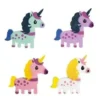 STICKERS FEUTRINE LICORNES 5 X 5.5 CM X 8 PCS