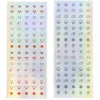 STICKERS HOLOGRAPHIQUES EMOJI ET METEO 0.8CM X160 PIECES