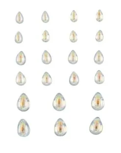 STICKERS HOLOGRAPHIQUES GOUTTES ACRYLIQUE X22 PIECES