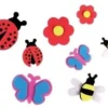 STICKERS INSECTES MOUSSE 3 A 6 CM X18 PIECES