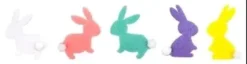STICKERS LAPINS FEUTRINE AVEC POMPONS X24 PIECES