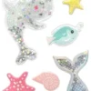 STICKERS NARVAL ET COMPAGNIE 2 A 9.5CM X6 PIECES