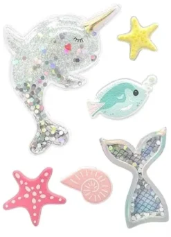 STICKERS NARVAL ET COMPAGNIE 2 A 9.5CM X6 PIECES