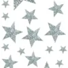 STICKERS PAILLETES ETOILES ARGENTEES X20 PIECES