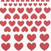 STICKERS PAILLETTES COEURS ROUGES 0.6 A 1.7CM X72 PIECES