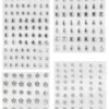 STICKERS STRASS ARGENTES 0.5 A 1CM X203 PIECES