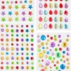STICKERS STRASS COULEURS VIVES 0.6 A 1.4CM X196 PIECES
