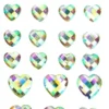STICKER STRASS EN ACRYLIQUE COEUR 1.4 X 1.4CM ET 2 X 2CM