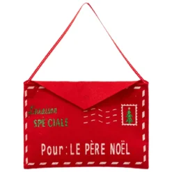 SUJET ENVELOPPE FEUTRINE ROUGE 25CM