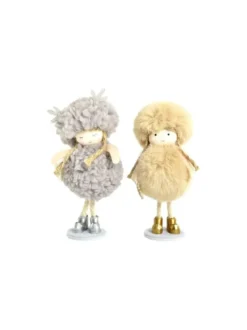SUJET FILLE RENNE POMPON 13X4CM