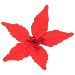 SUJET POINSETTIA ROUGE 20CM