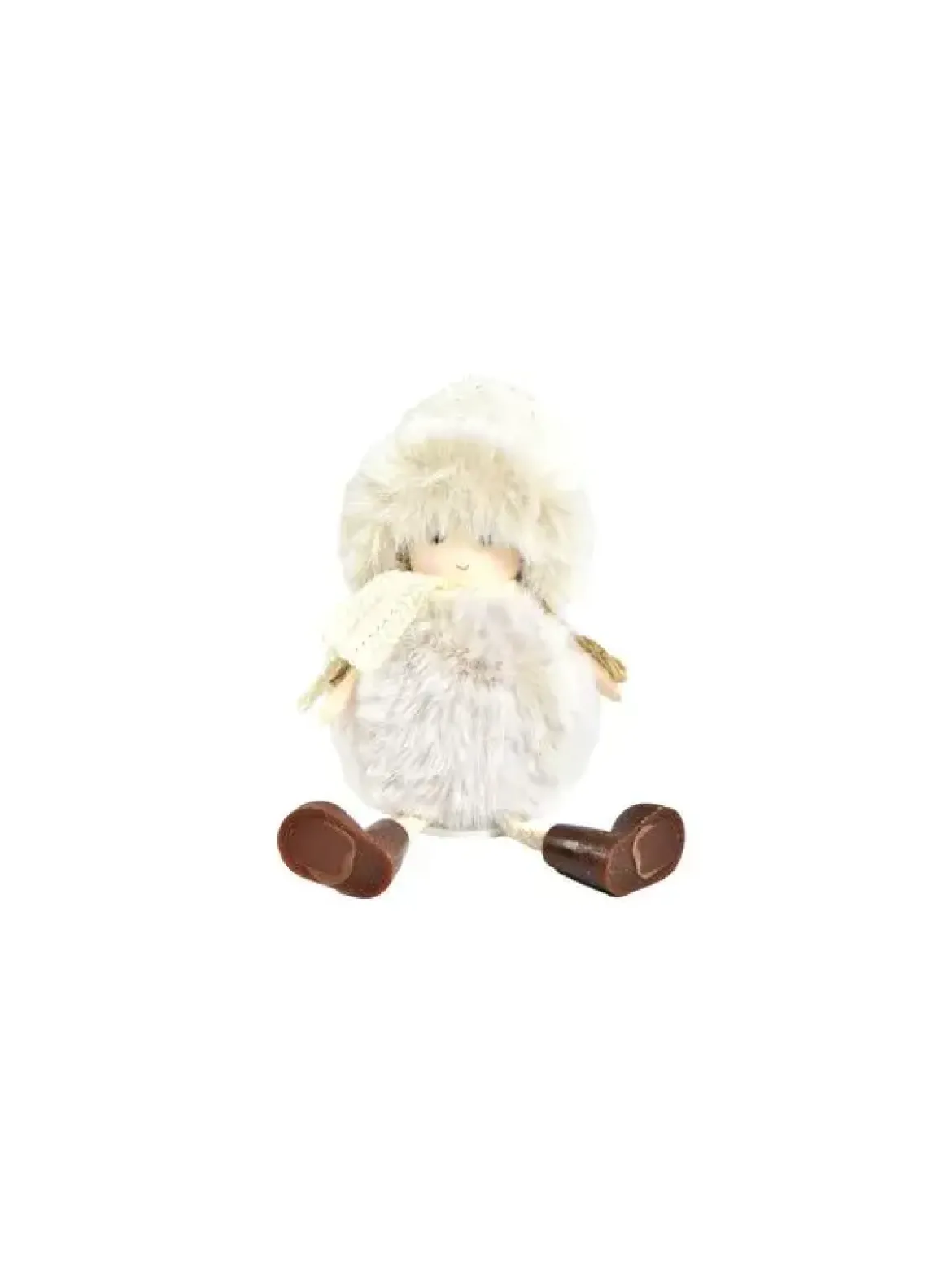 SUJET POMPON NATTES 15X4CM