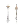 SUSPENSION ARGENT SAPIN ETOILE DENTELLE FLOCON PAI