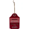 SUSPENSION BOITE AUX LETTRES NOEL ROUGE H.10CM