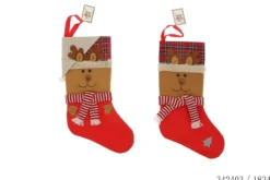 SUSPENSION CHAUSSETTE CERF 23X40CM TISSU