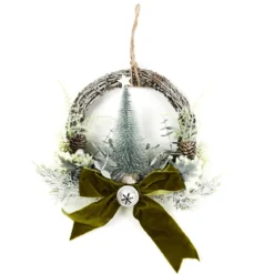 SUSPENSION COURONNE AVEC RUBAN 23CM