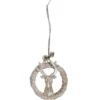 SUSPENSION COURONNE REINE METAL 15X6CM
