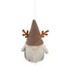 SUSPENSION DE NOEL TEXTE GNOME RENNE MARRON 16CM