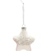 SUSPENSION ETOILE VERRE ROSE PAILLETTES