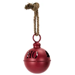 SUSPENSION GRELOT METAL ROUGE D.16CM