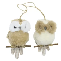 SUSPENSION HIBOU BRANCHE H.13CM