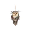 SUSPENSION HIBOU BRANCHE H.28CM
