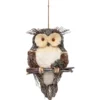SUSPENSION HIBOU BRANCHE H.50CM